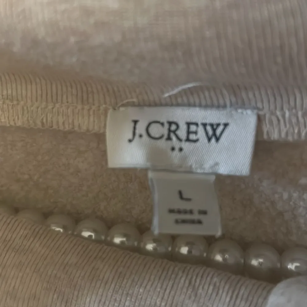 J. Crew Women’s Fleece Button Neck Sweatshirt. Size Large